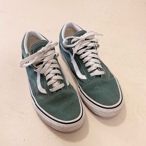 Green old skool Vans